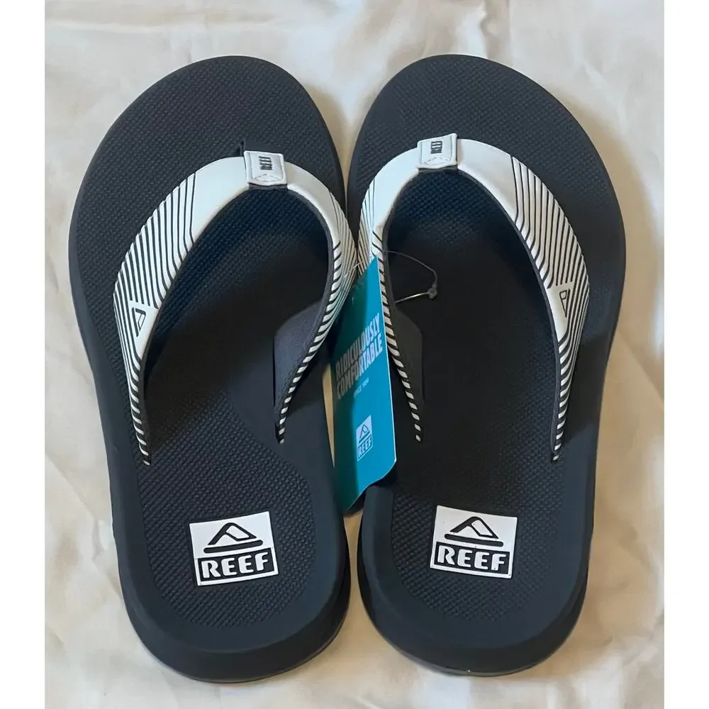 REEF Phantom II Men's Grey White Flip Flops Sandals Size 9 NWT